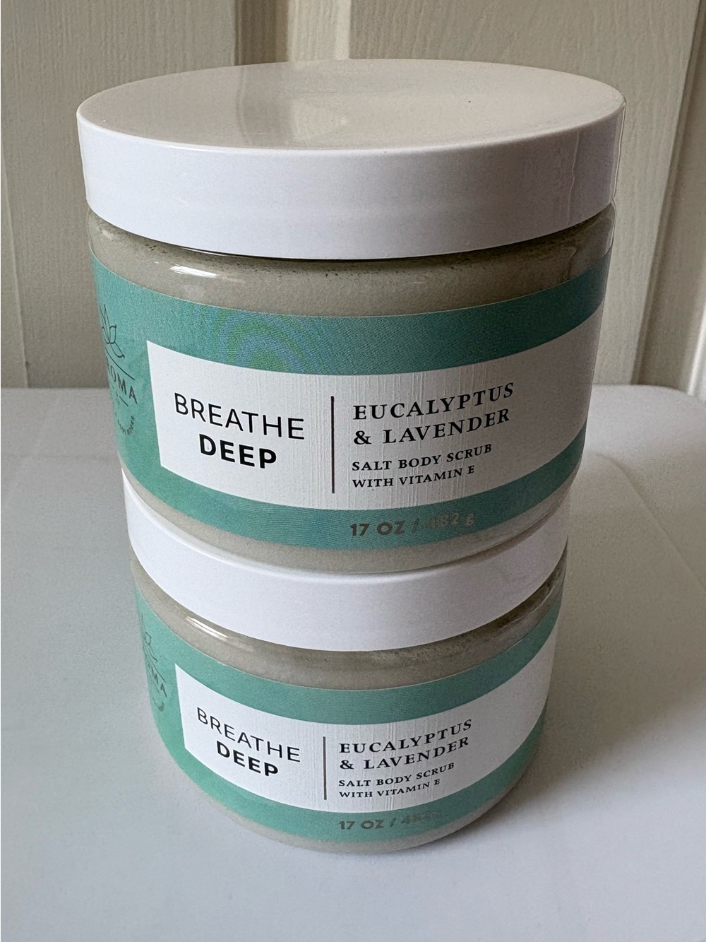 Bath & Body Works Breathe Deep Eucalyptus & Lavender Salt Body Scrub Lot of 2